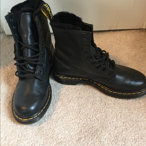 doc martens with fur